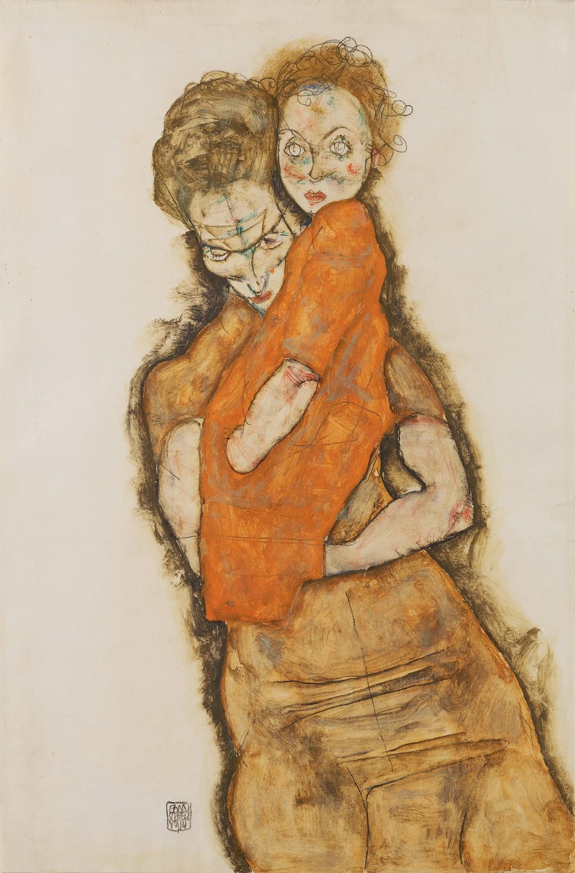 Mãe e filho de Egon Schiele
