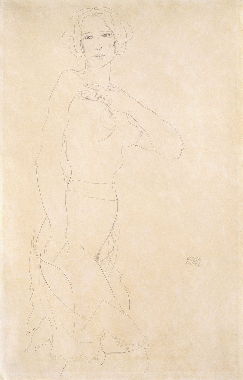 Menina nua, 1912 de Egon Schiele