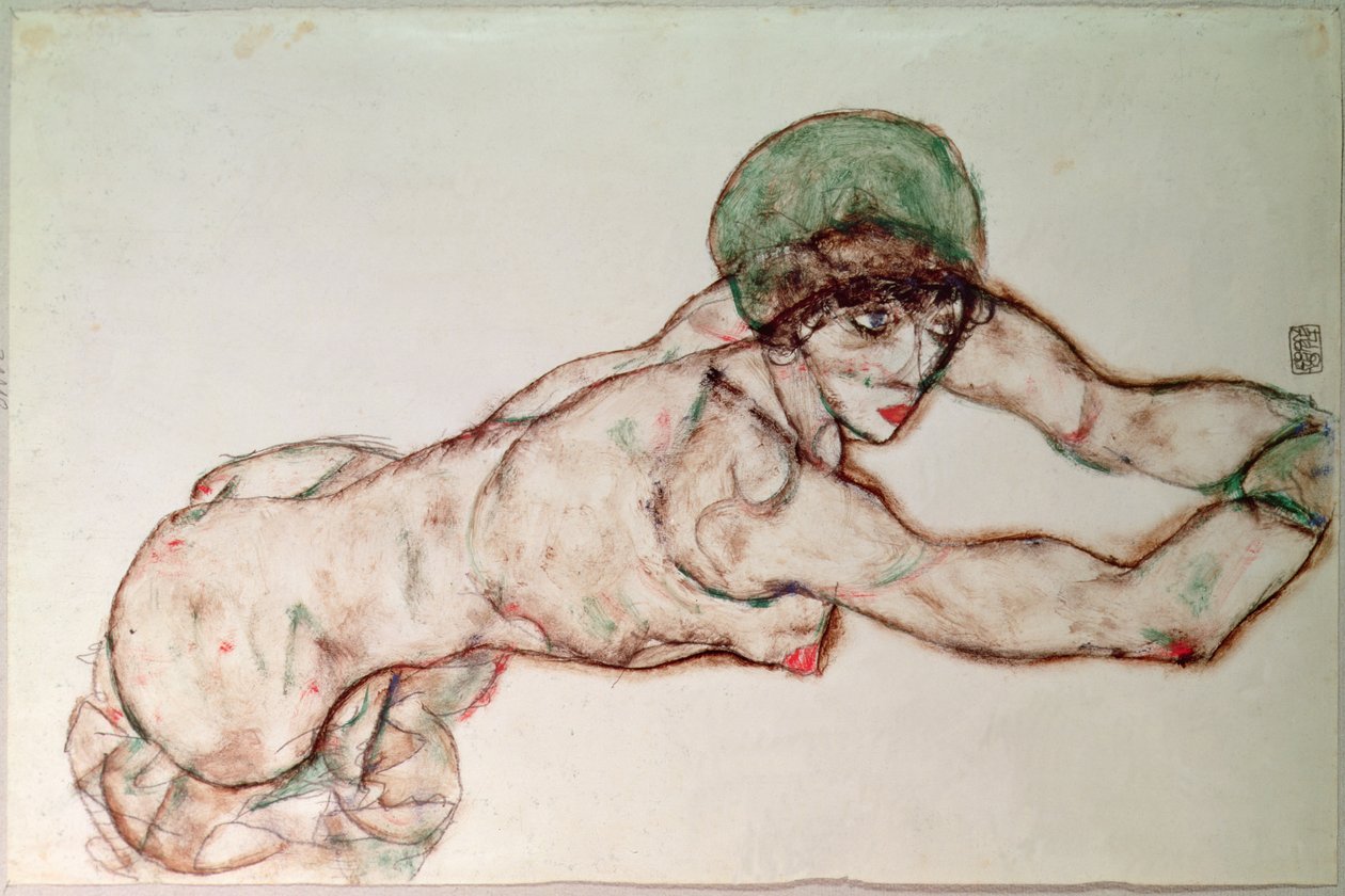 Nudez Esticada de Egon Schiele