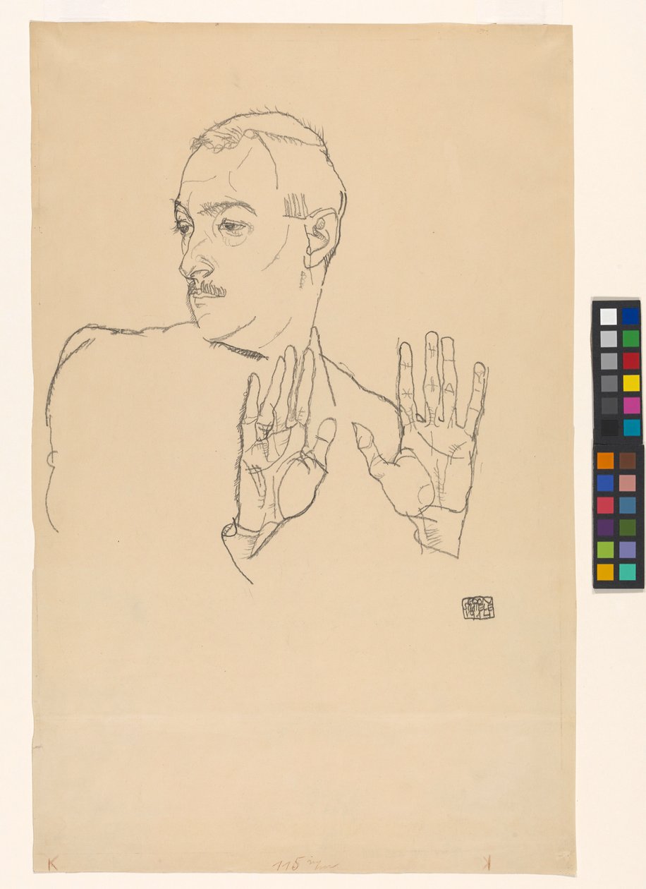 Retrato de Arthur Roessler de Egon Schiele