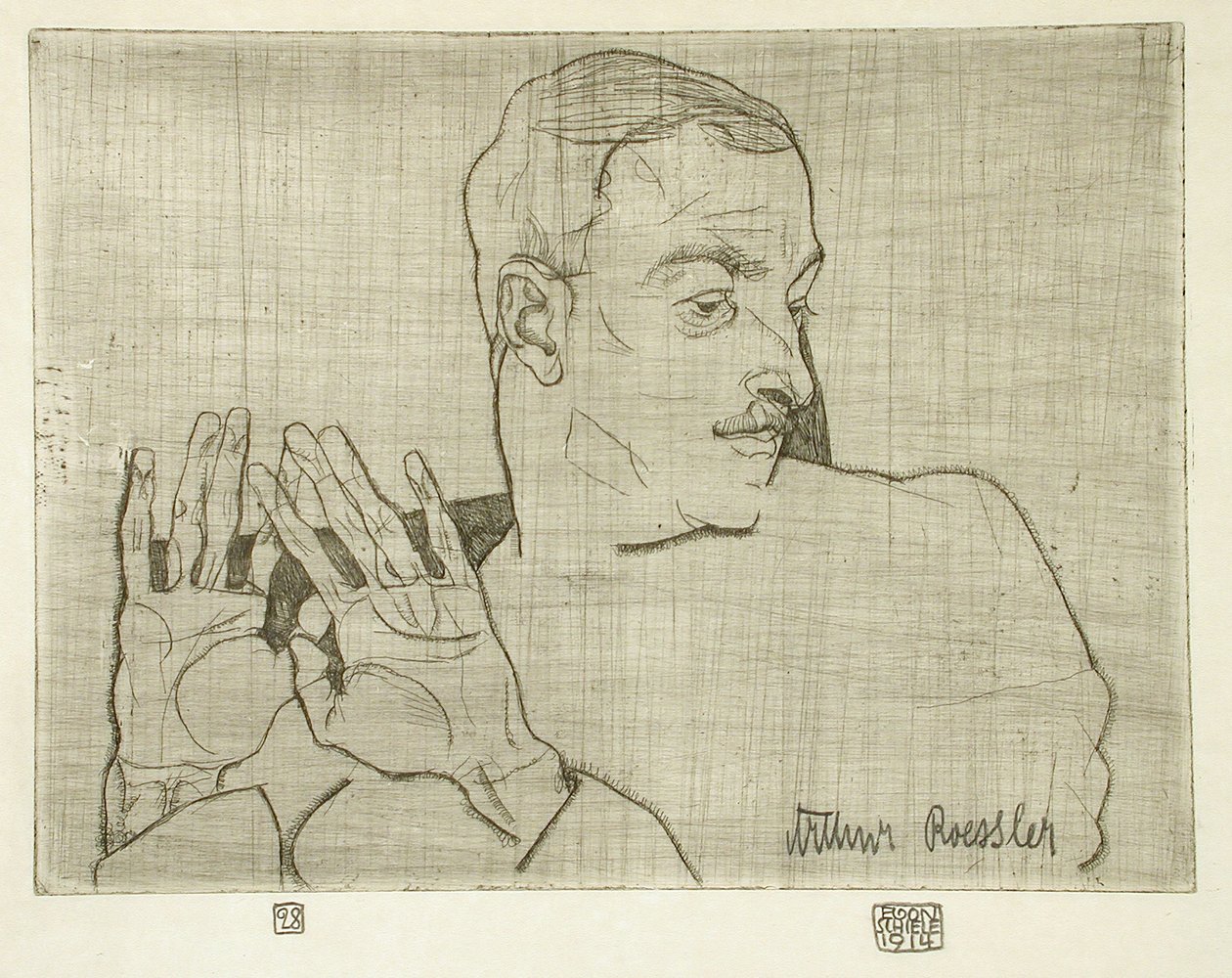 Retrato de Arthur Roessler de Egon Schiele