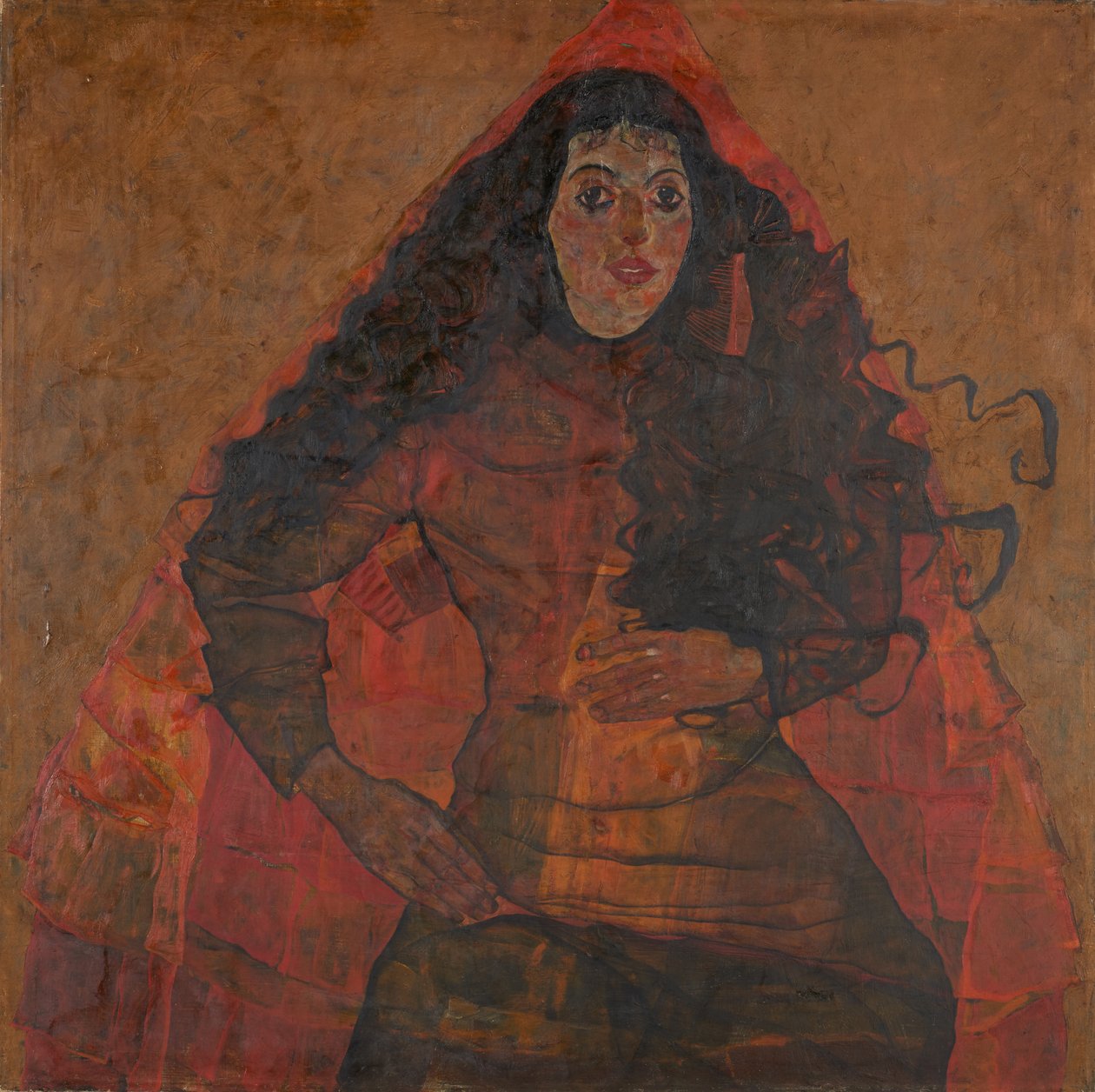 Retrato de Trude Engel, c. 1913 de Egon Schiele