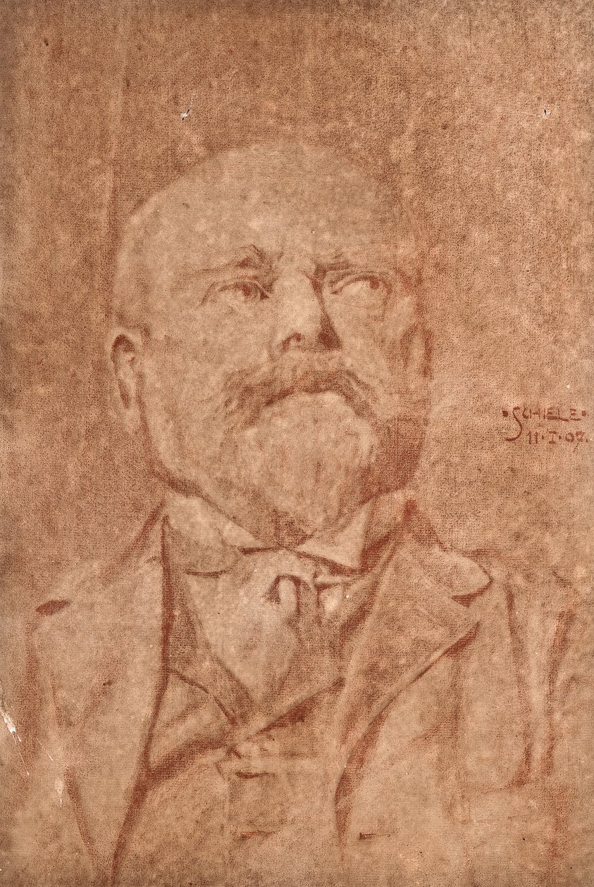 Retrato de um homem, 1907 de Egon Schiele