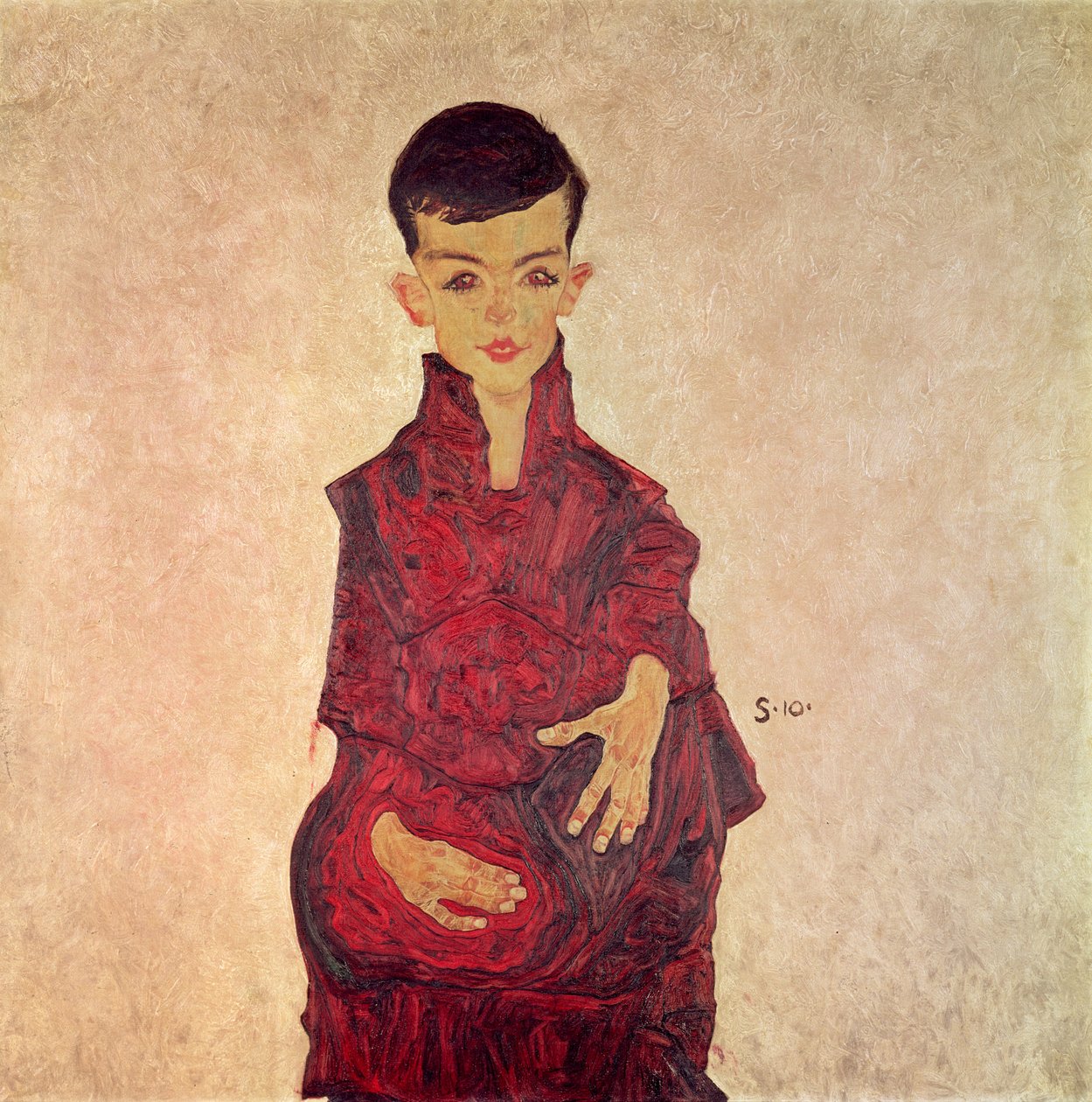 Rainerbub (Retrato de Herbert Rainer com idade aproximada de 6 anos) 1910 de Egon Schiele