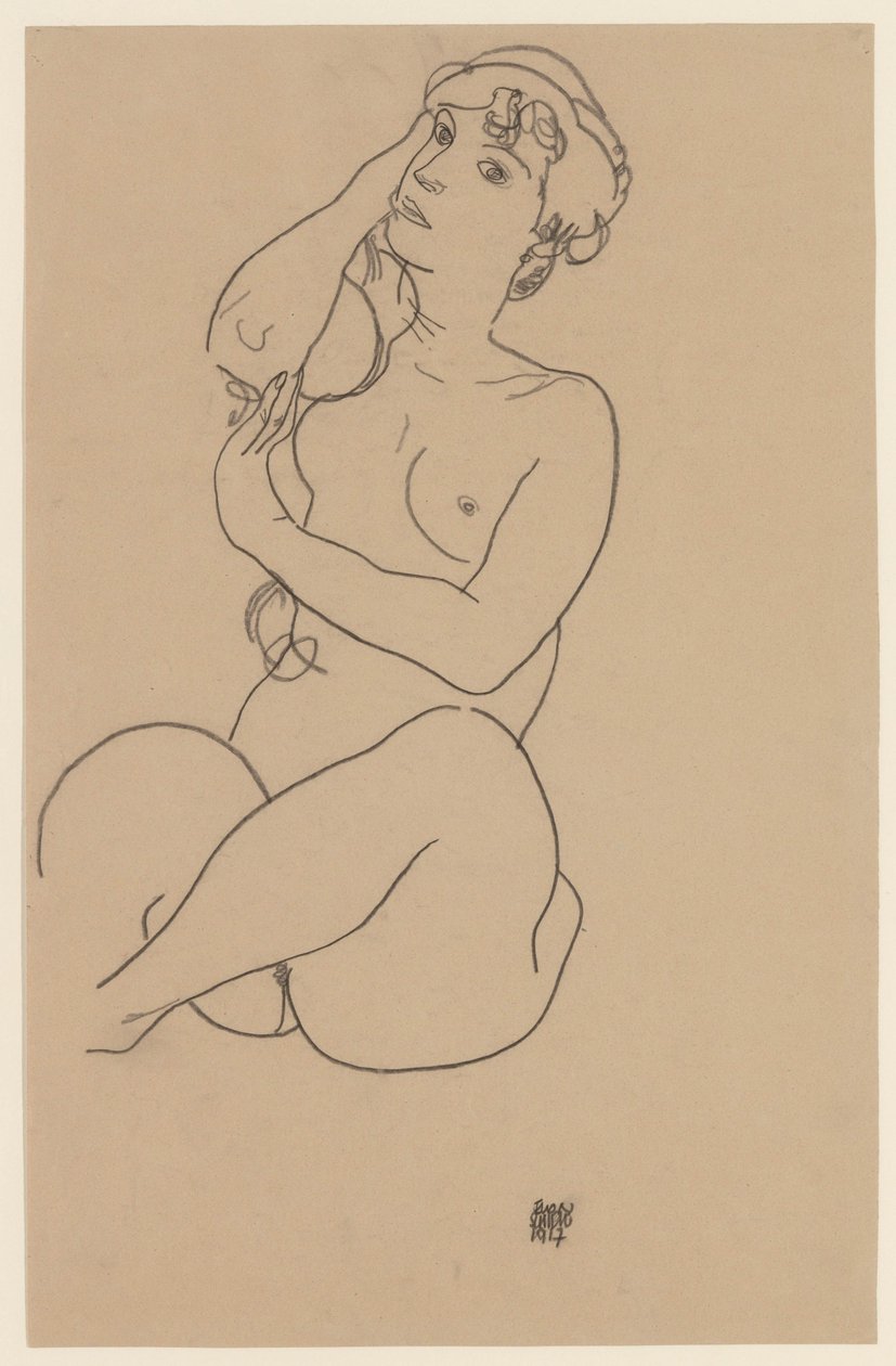 Nude Reclinado, 1917 de Egon Schiele