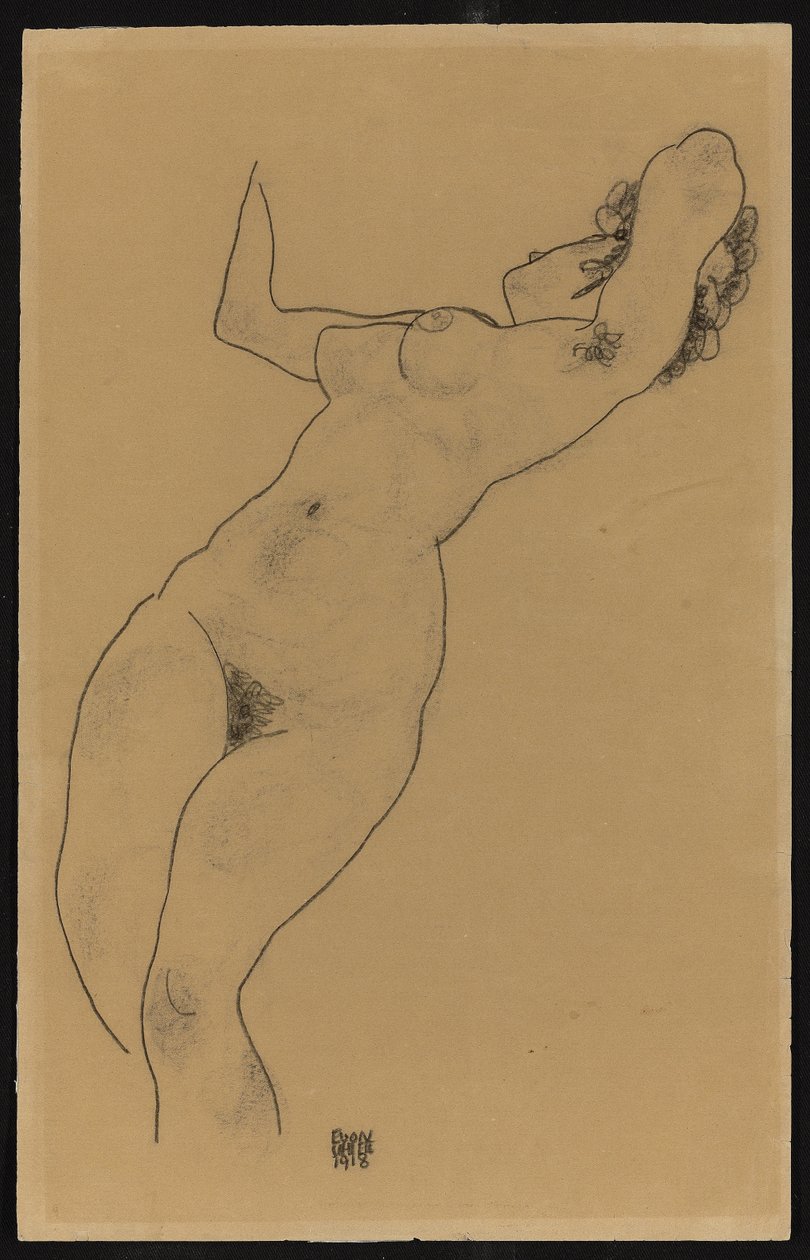Nu reclinado, 1918 de Egon Schiele