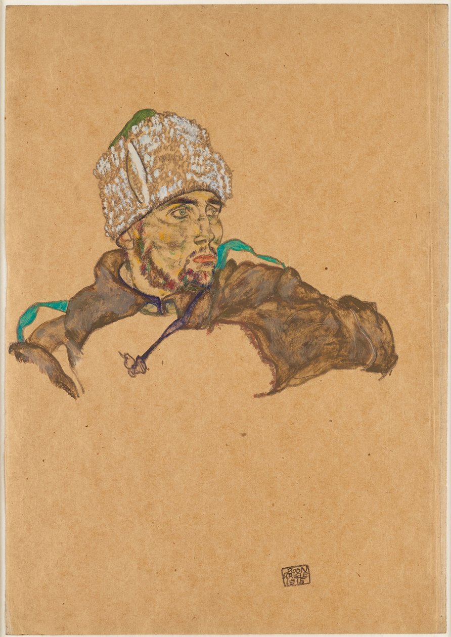 Prisioneiro de guerra russo, 1915. de Egon Schiele