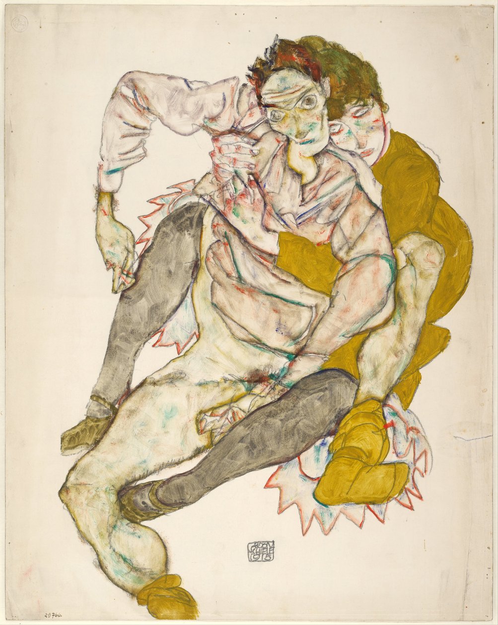 Casal sentado, 1915 de Egon Schiele