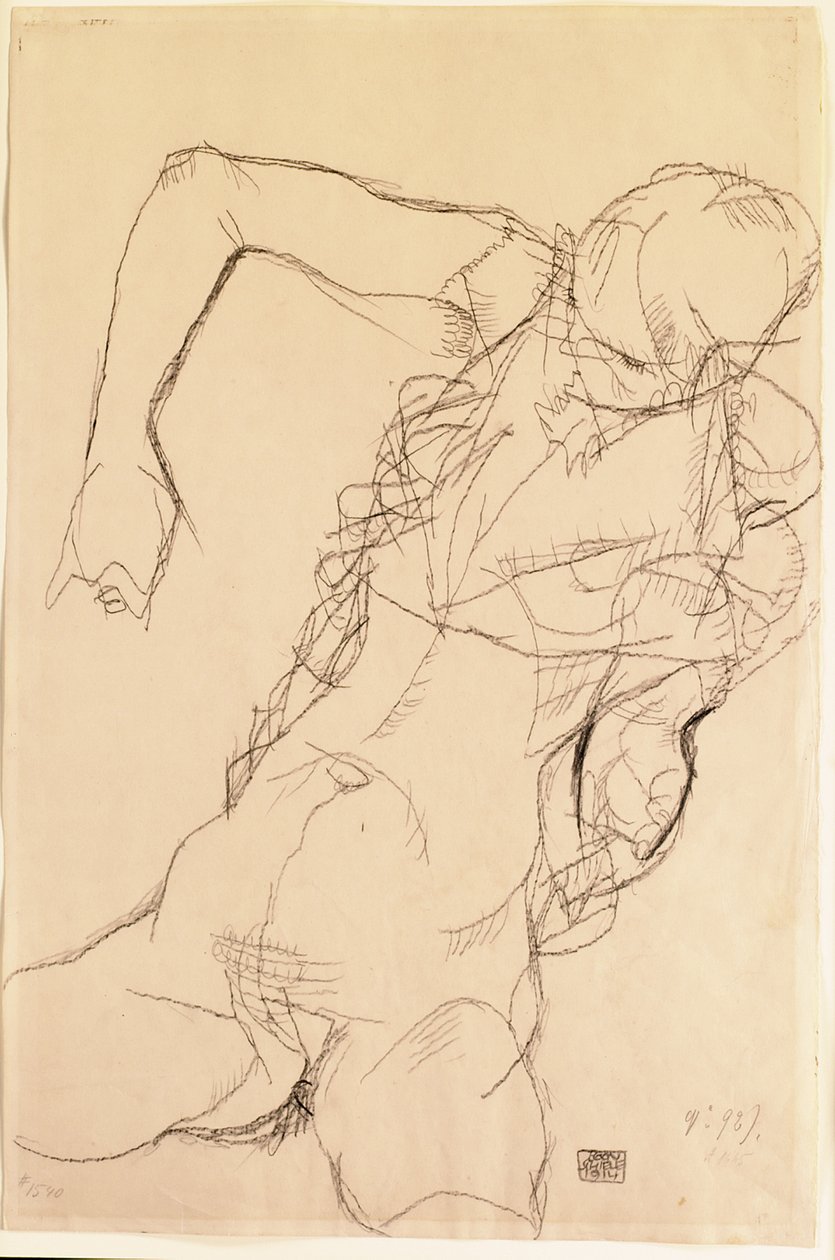 Nu sentado, 1914 de Egon Schiele