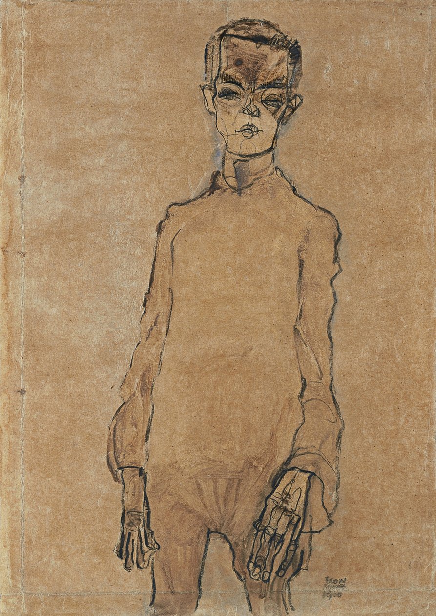 Auto-retrato, 1910 de Egon Schiele