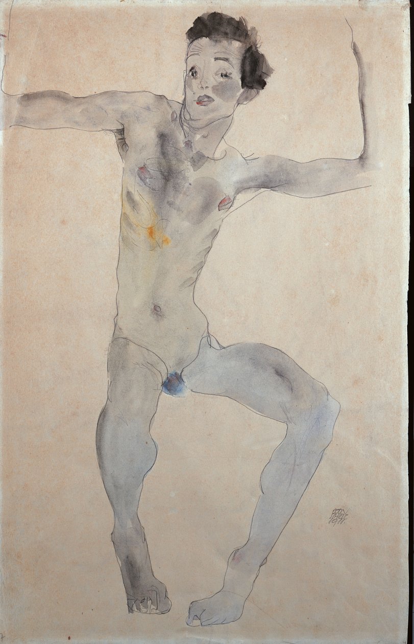 Auto-retrato, 1911 de Egon Schiele