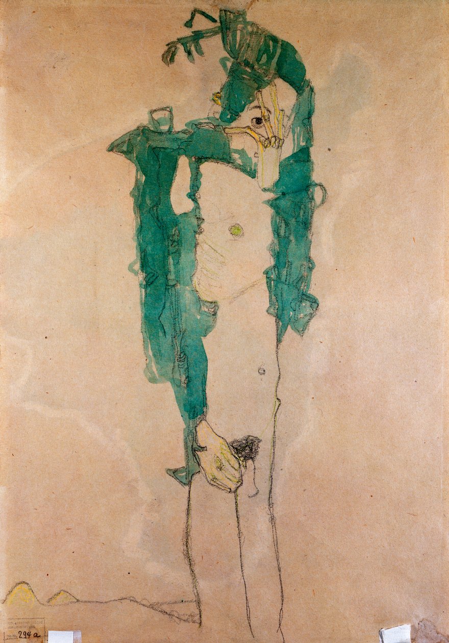 Auto-retrato, c.1910 de Egon Schiele