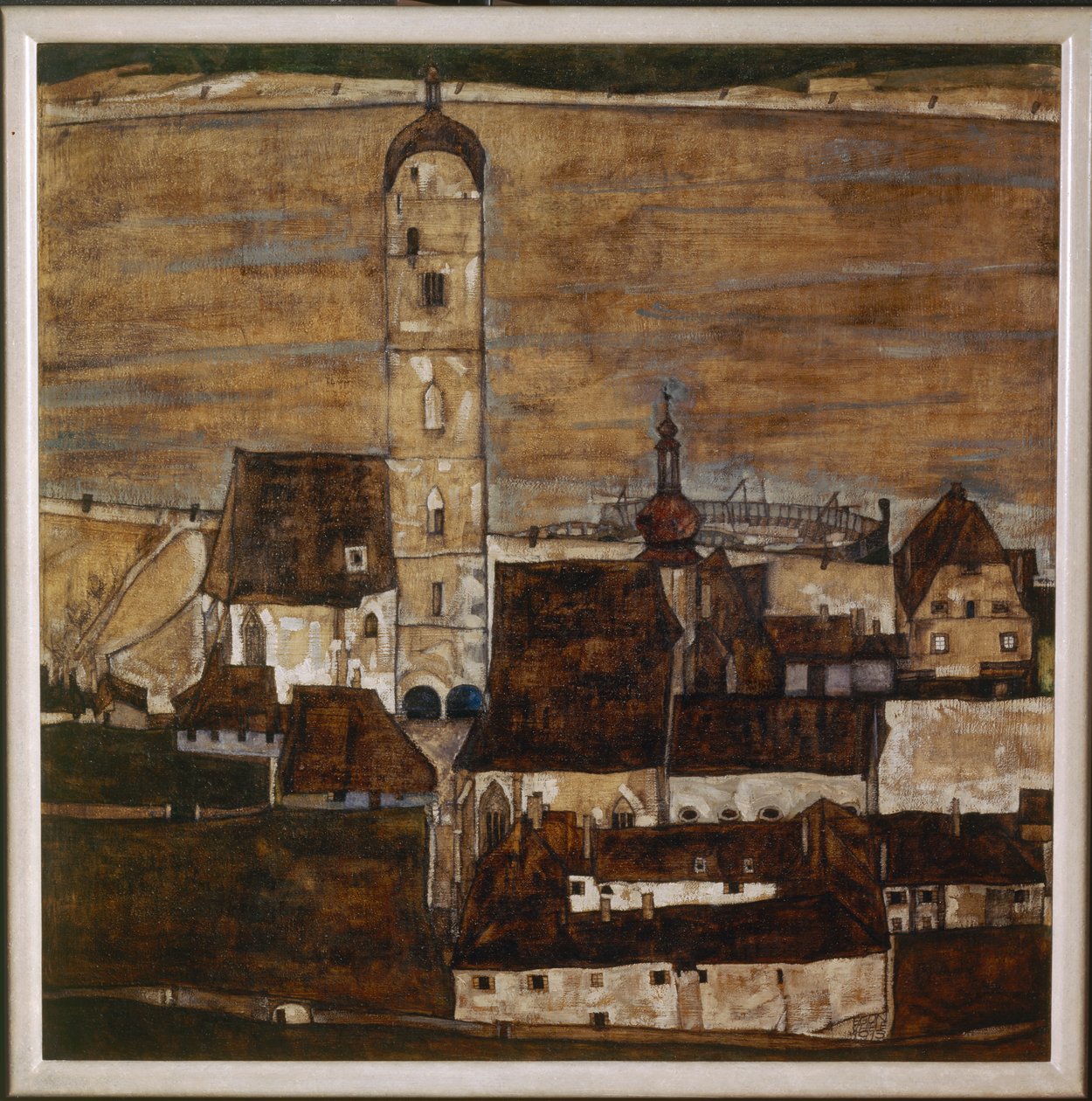 Stadt Stein II (pintura sobre tela) de Egon Schiele