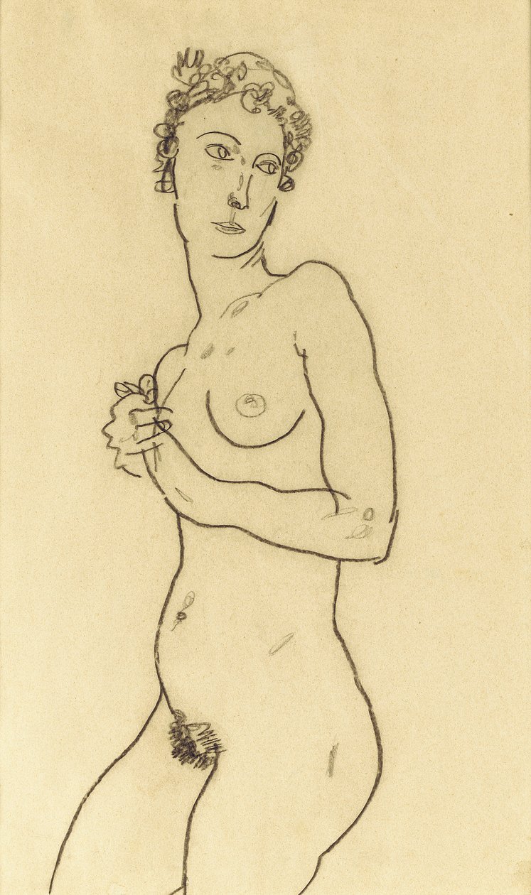 Nu em pé, 1918 de Egon Schiele