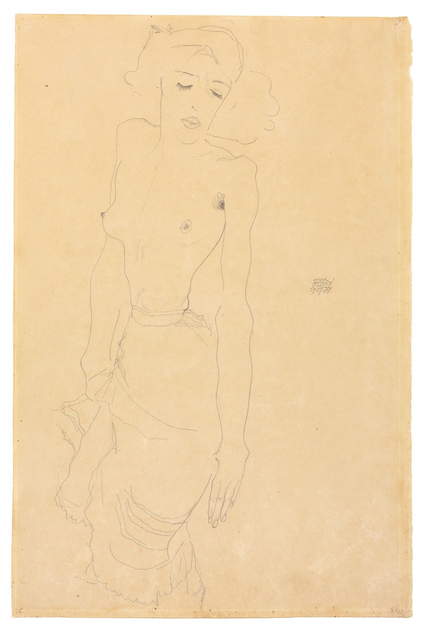 Mulher em pé, 1911 de Egon Schiele