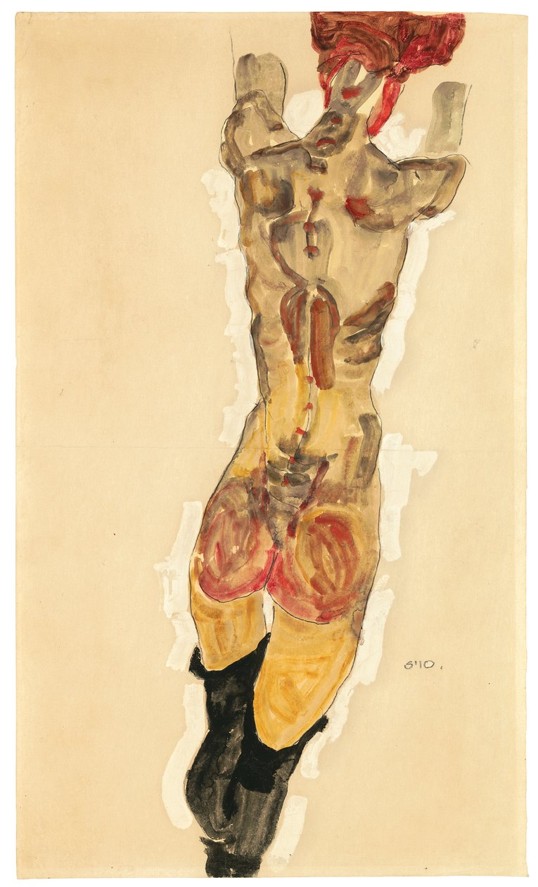 Em pé nu, 1910 de Egon Schiele