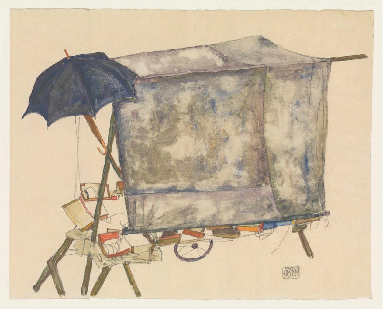 Carroça de rua de Egon Schiele