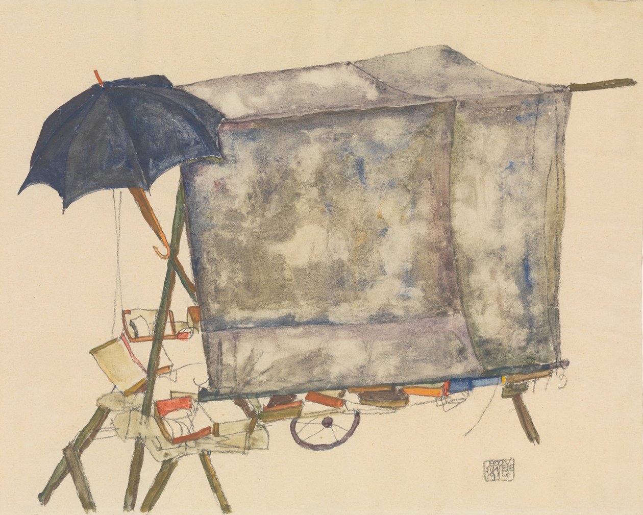 Carrinho de rua de Egon Schiele