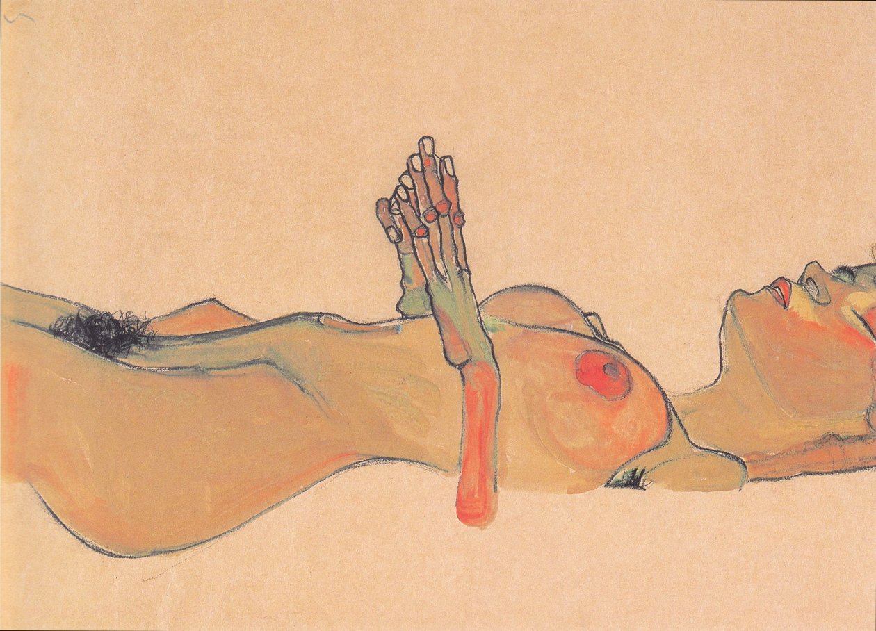  Menina morta de Egon Schiele
