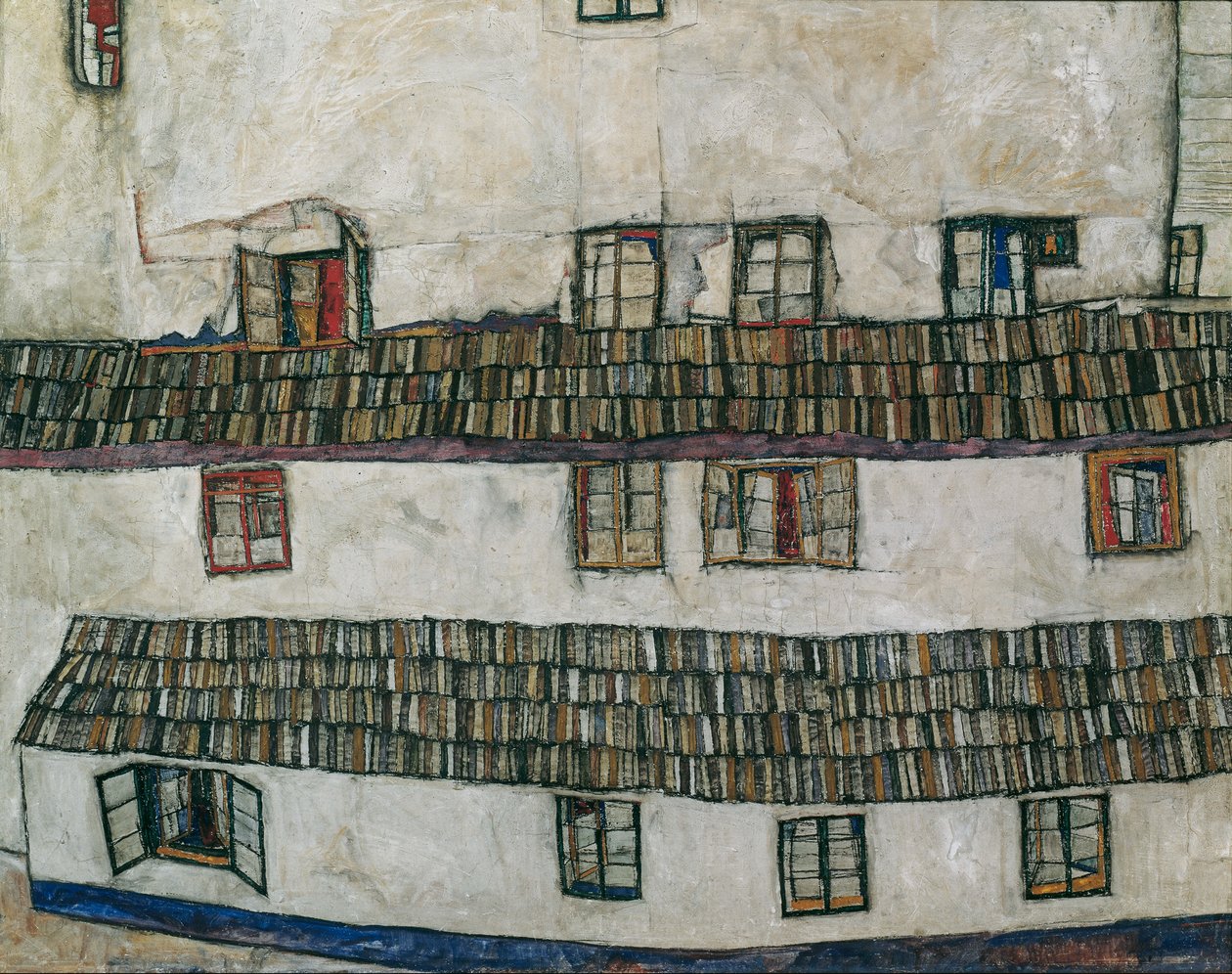 Fachada de Janelas de uma Casa, 1914. de Egon Schiele