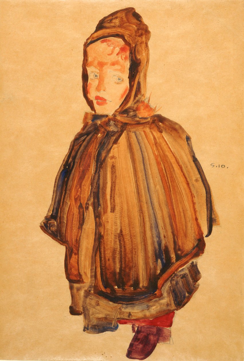 Mulher com gorro de Egon Schiele