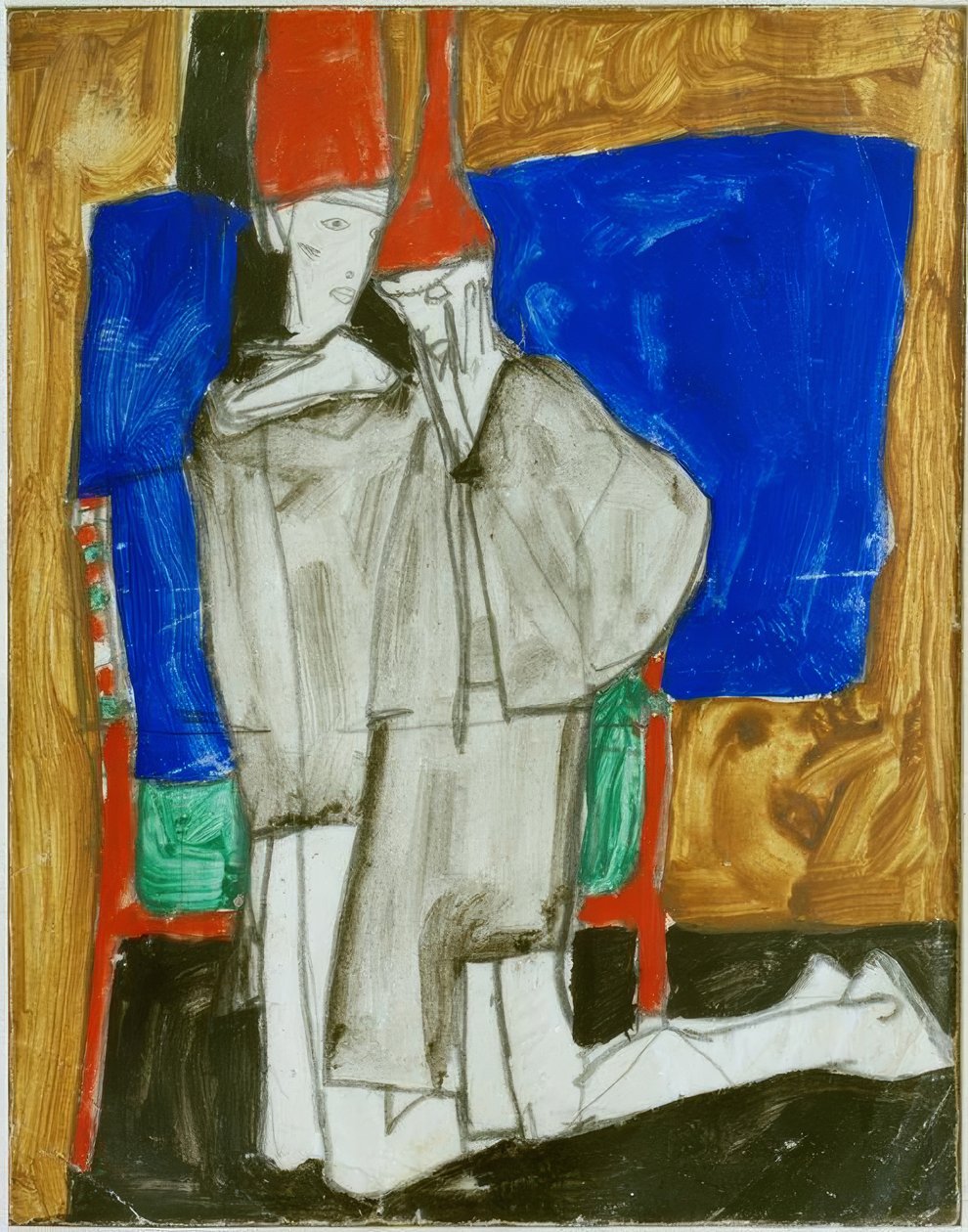 Dois ajoelhados de Egon Schiele