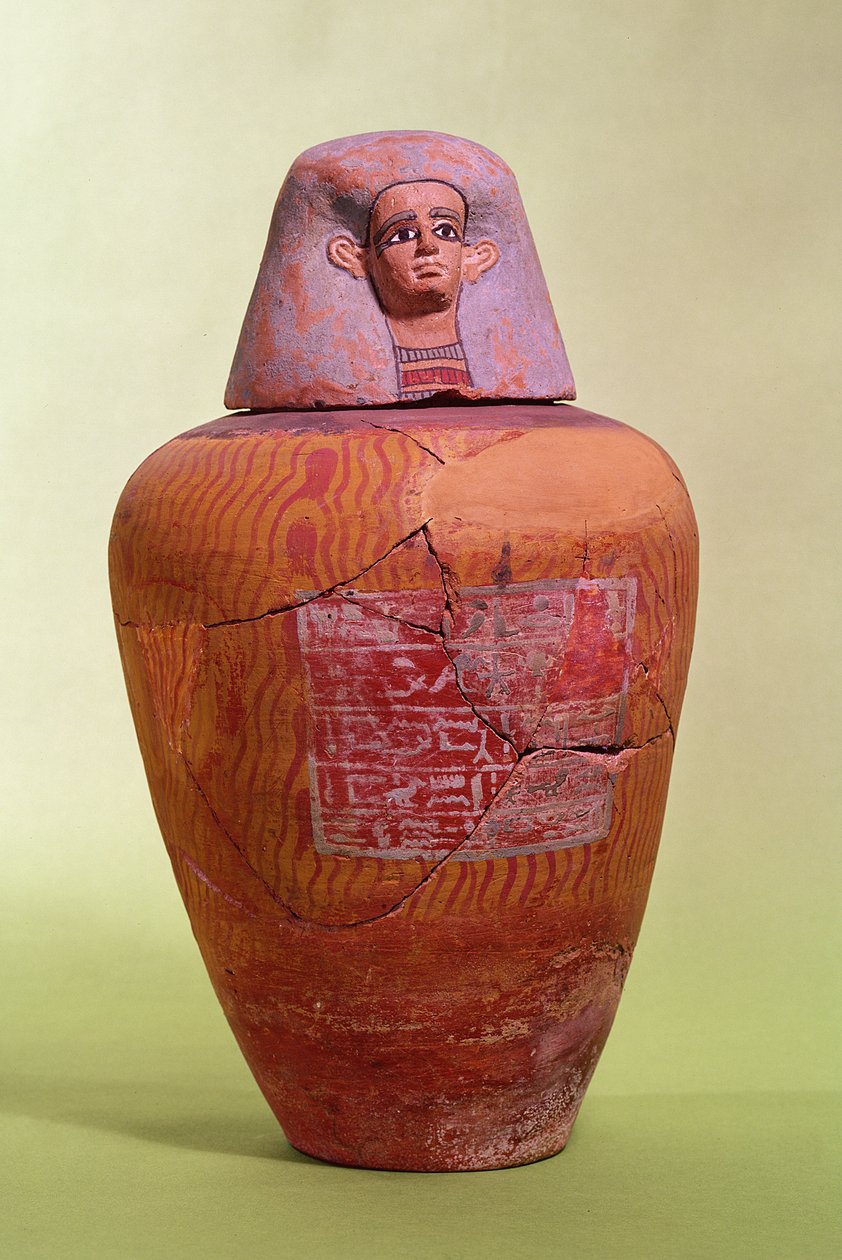 Jarro Canopic, Abidos (cerâmica) de Egyptian
