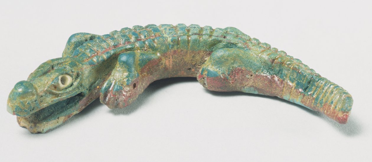 Crocodilo, Período Ptolemaico Tardio para o Período Romano, século I aC - primeiro século dC (vidro colorido) de Egyptian