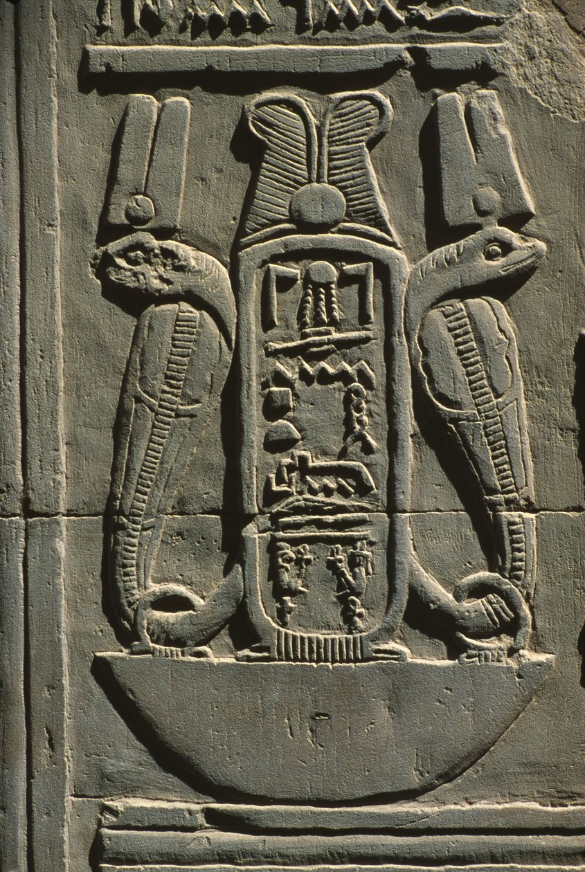Detalhe, de, um, alívio, hieróglifo, pedra de Egyptian