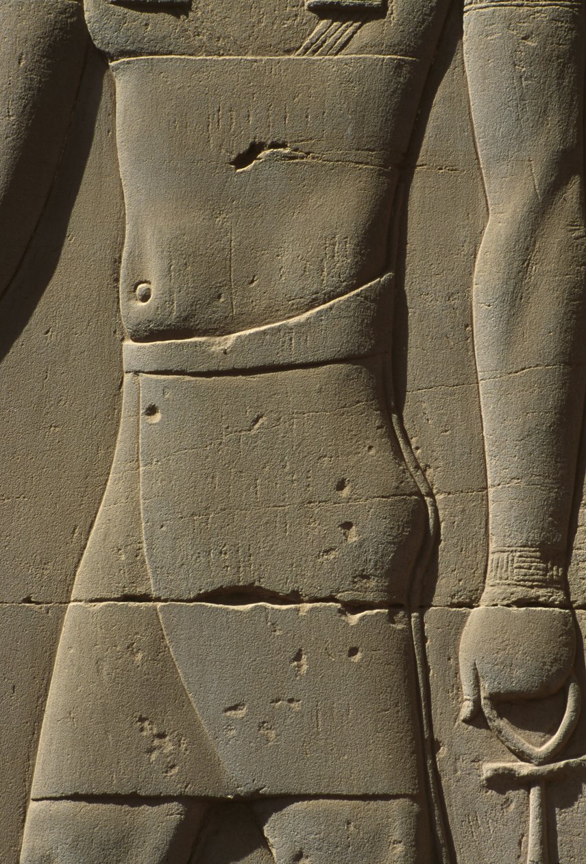 Detalhe, de, um, alívio, pedra de Egyptian