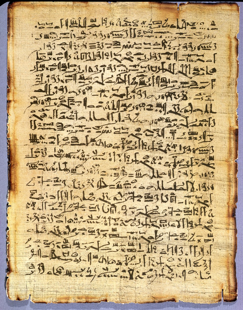 Cópia de fac-símile do Edwin Smith Medical Papyrus, original datado de c.1600-1500 aC (papiro) de Egyptian