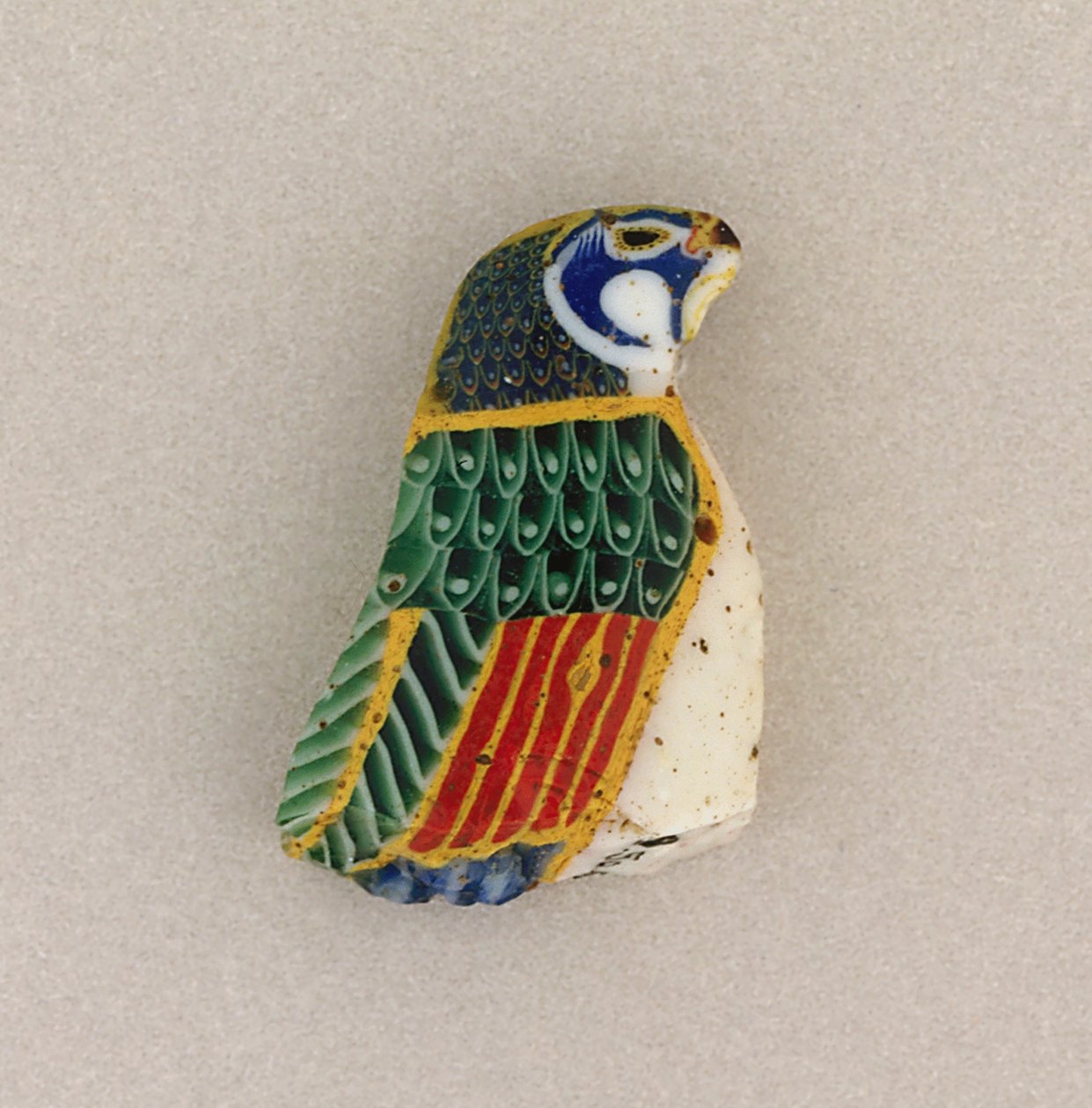 Placa de mosaico fundido, período ptolomaico ao período romano, 100 aC-100 dC (vidro) de Egyptian