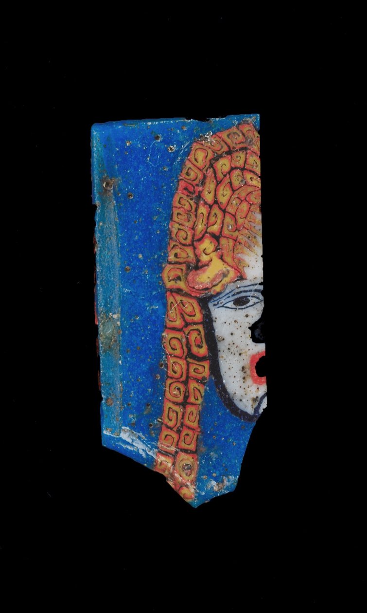 Placa de mosaico fundido, período ptolomaico ao período romano, 100 aC-100 dC (vidro) de Egyptian