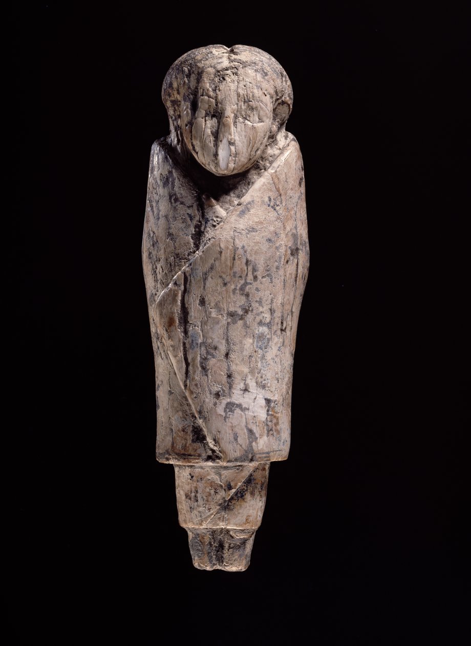 Estatueta de marfim de mulher (esculpida em marfim de hipopótamo) de Egyptian