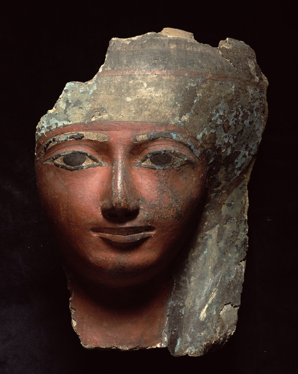 Máscara de múmia, Império Novo, Dinastia XIX-XX (1295-1069 aC) (cartonagem pintada) de Egyptian