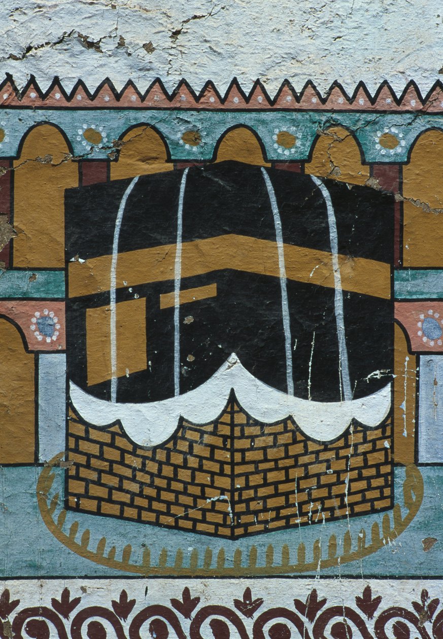 Parede pintada retratando o camelo Kaaba (pintura de parede) de Egyptian