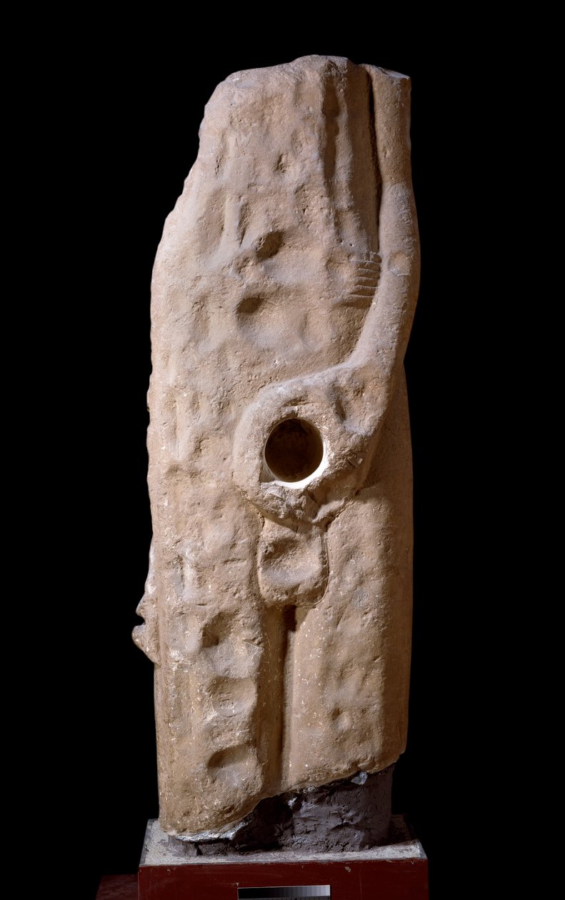 Estátua, de, min, vista frontal de Egyptian