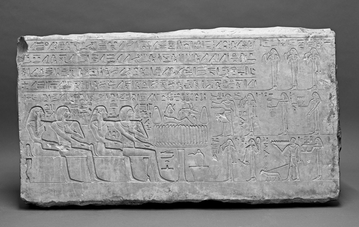 Estela, Reino do Meio (calcário) de Egyptian 12th Dynasty