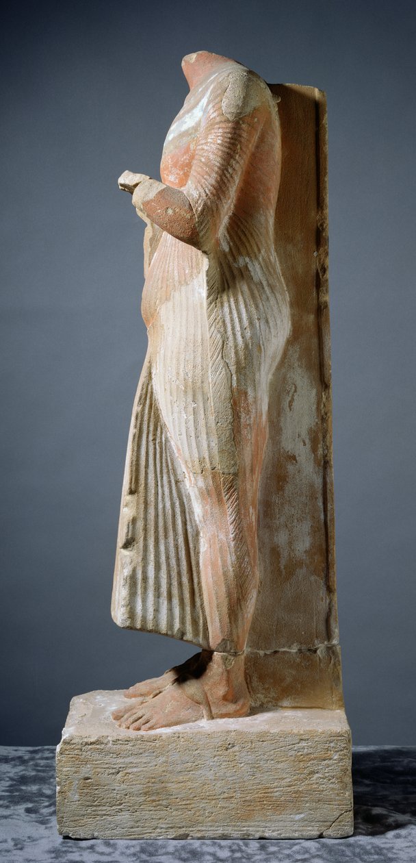 Estátua, de, Akhenaten, vista, de, lado de Egyptian 18th Dynasty