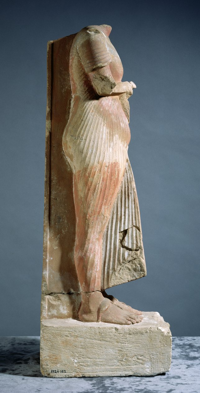Estátua, de, Akhenaten, vista, de, lado de Egyptian 18th Dynasty
