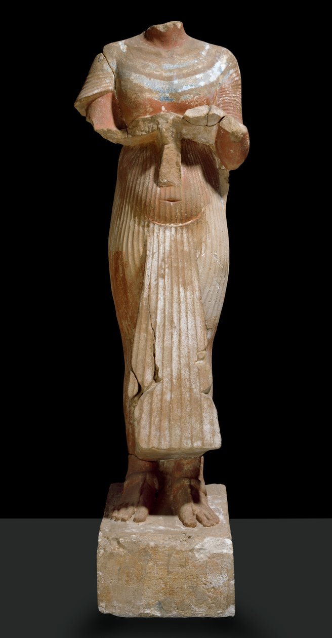 Estátua, de, Akhenaten, vista, de, frente de Egyptian 18th Dynasty