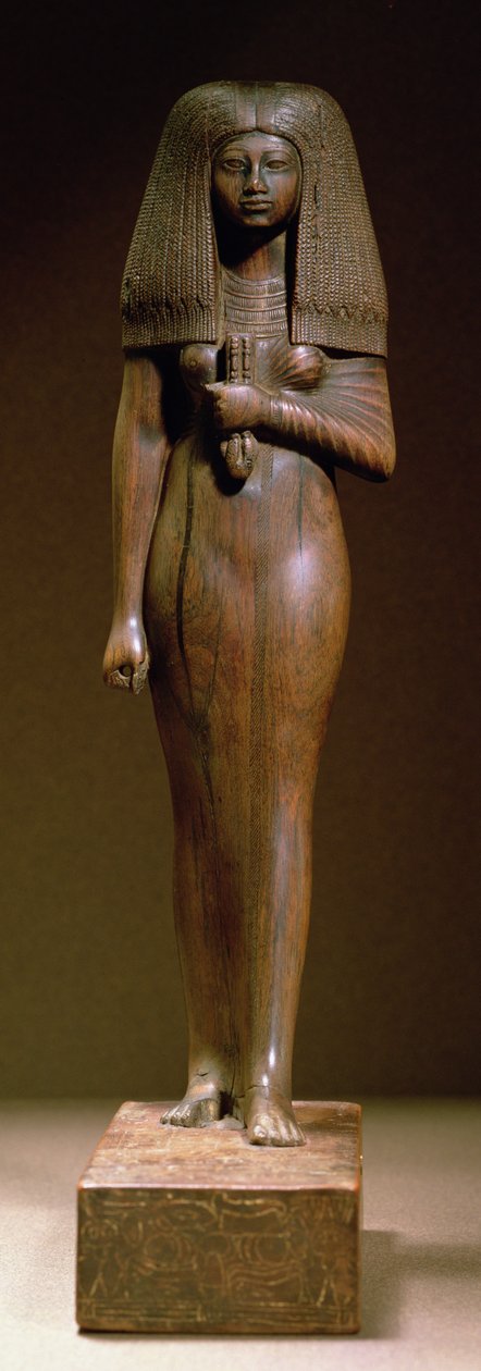 Estatueta do Tuya, cabeça do harém de Min, New Kingdom (madeira) de Egyptian 18th Dynasty