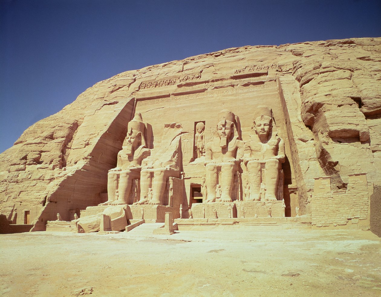 Fachada, de, a, templo ramesses ii, novo, reino, c.1279-1213, bc de Egyptian 19th Dynasty