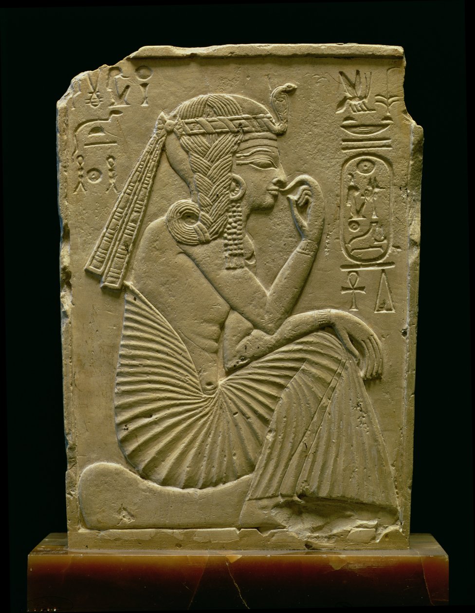 Ramsés II (1279-1213 aC) como uma criança, o novo reino (calcário) de Egyptian 19th Dynasty