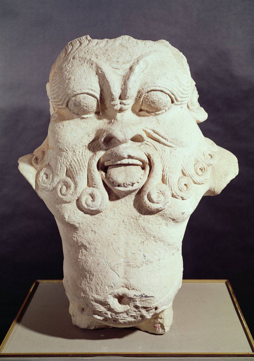 A pedra de Deus Bes de Egyptian Ptolemaic Period