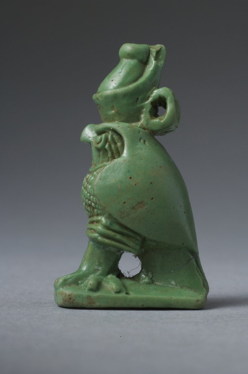 Amuleto de um falcão (faiança) de Egyptian Ptolemaic Period