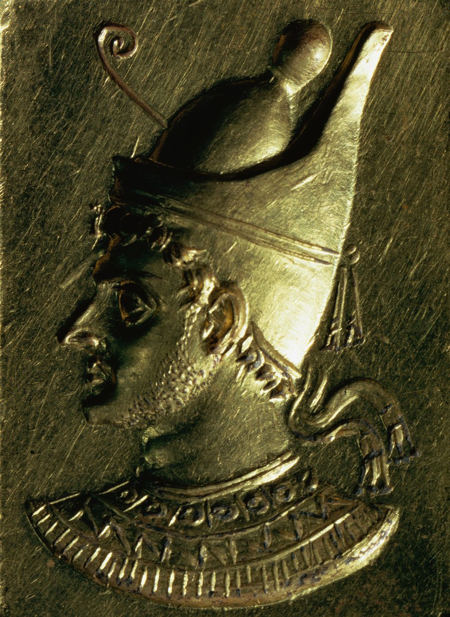 Anel representando Ptolomeu VI Pilometor (c.186-c.145 aC) (ouro) de Egyptian Ptolemaic Period