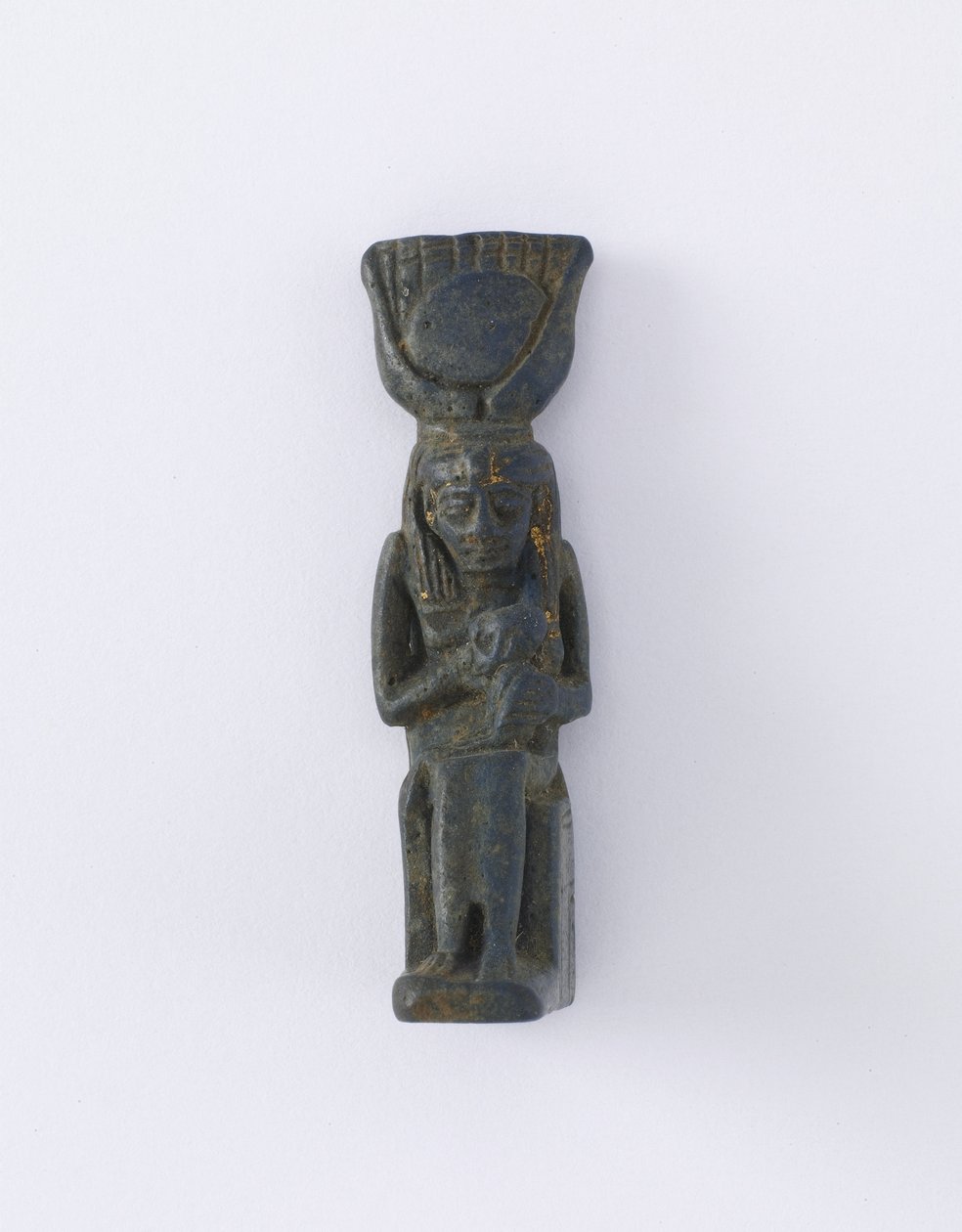 Figura de Ísis e Hórus, possivelmente Período Ptolemaico, 305-30 aC (faiança) de Egyptian