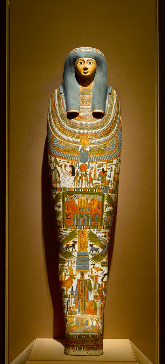 Cartonagem Interna de Gautseshenu, c.700-650 aC (linho e gesso) de Egyptian