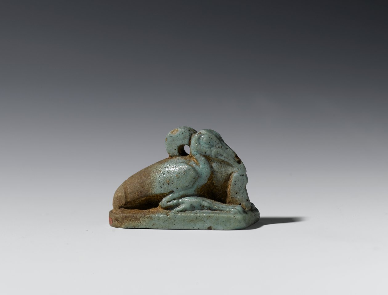 Figura pequena de um íbis, Período Tardio para o Período Ptolemaico, 664-30 aC (faiança) de Egyptian